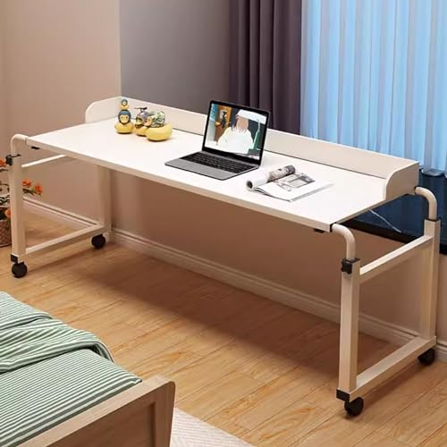 Überbettschreibtisch Höhenverstellbar, Lebensmittelschublade Schreibtisch Rollende Medizinische Tisch Computerschreibtisch Overbedtische Mit Rädern Rolling Bett Bartisch Mobiler Schreibtisch Mit von GQQDDD