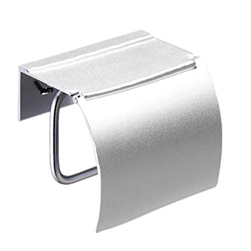 GQQG Toilettenpapierhalter mit Ablage und Deckel Klopapierhalter Edelstahl Papierhalter für Badezimmer (Color : Silver) von GQQG