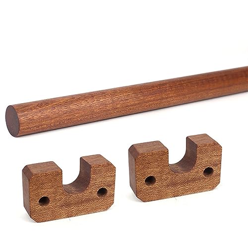 1 Stück Runden Kleiderschrankstange Kleiderstange - Hölzern Schrank-Stange Schrankrohr - Länge 50-150cm - Stange für Garderobe und Nische (Color : D2.5cm/0.98IN, Size : L 120cm/47.2In) von GQQGSHOP