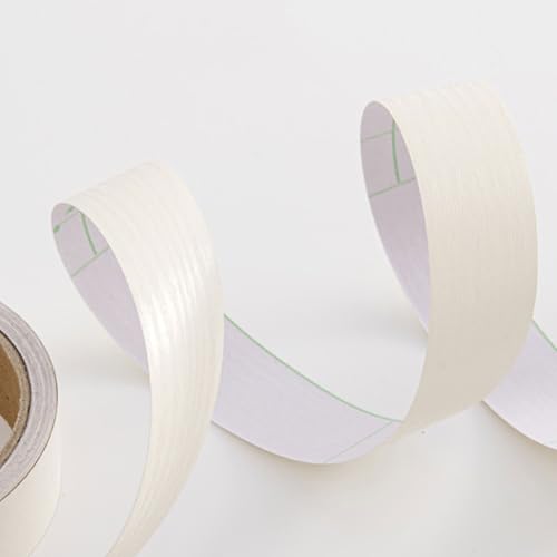 10M Selbstklebende Bordüre Tapete, PVC Wasserdichte Tapete Bordüre Dekoration, Türrahmen Wandkantenschutz Home Wanddekoration for Wohnzimmer Badezimmer Küche Fliesen(Beige wood grain,5cm X 10M) von GQQGSHOP