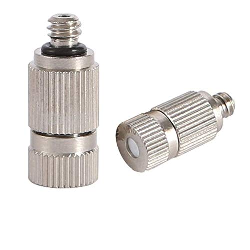 50 Stück Messing Nebeldüse Sprühdüse Kühlung Hoher Druck 3/16" Gewinde für Outdoor-Kühlsystem, Outdoor Misting System Zubehör für Bewässerungssystem Outdoor Misting System Cooling Sprinkler System ( von GQQGSHOP