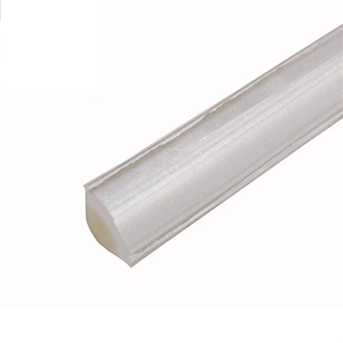 GQQGSHOP 5M Deckenleisten Selbstklebende - Viertelstab Biegeleiste PVC, Winkelprofil Abdeckleiste Kunststoff-Profil Leiste, Zierleisten Sparpaket, Wasserdichte Zierleiste, Grau, 8mm/0.31inch von GQQGSHOP