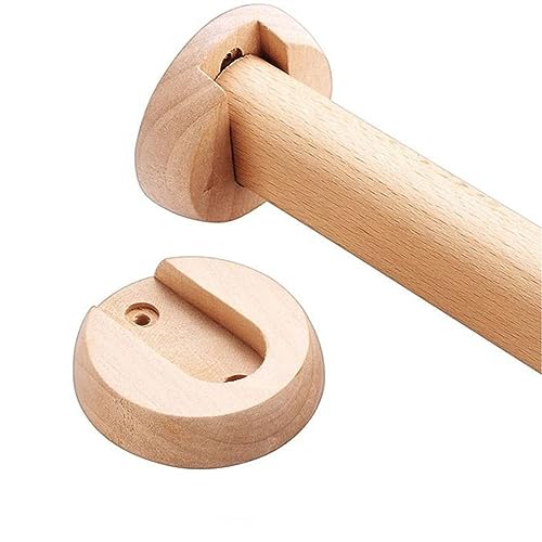 Kit ovale Kleiderschrankstange | Kleiderstange - 1 Stück Hölzern Schrank-Stange Schrankrohr | Länge 400-1200 mm | Stange für Garderobe und Nische (Size : 100cm/39.3Inch) von GQQGSHOP