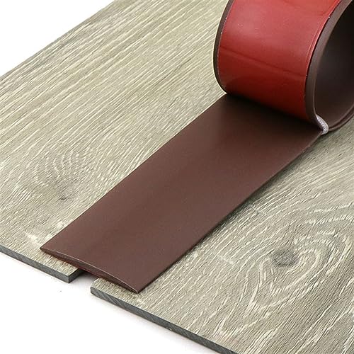1M Übergangsprofil Selbstklebend, Holzmaserung Übergangsleiste Teppichkantenleiste, Laminatboden-Schwellen-Übergangsstreifen, Bodenprofil Schiene Laminat Übergangsleiste selbstklebend Übergangsprofil von GQQGshop