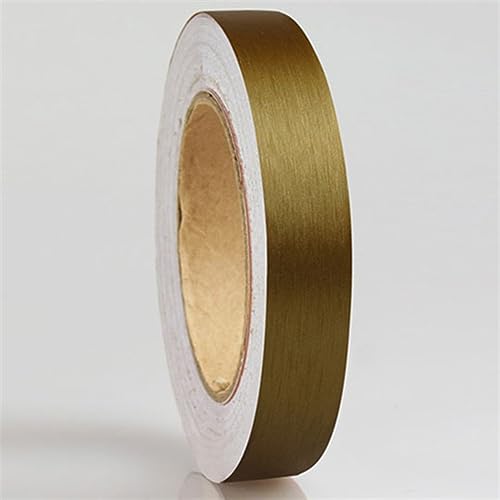 28m Selbstklebende Bordüre Tapete, PVC Wasserdichte Tapete Bordüre Dekoration, Türrahmen Wandkantenschutz Home Wanddekoration for Wohnzimmer Badezimmer Küche Fliesen (Color : Brushed Gold, Size : W: von GQQGshop