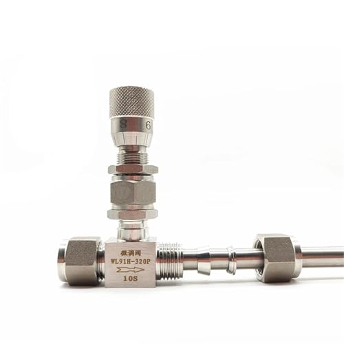 Double Ferrule Micro regulating valve 6mm 8mm 10mm Stainless Steel Micrometering needle valve with scale(1/4") von GQSKHLDEB