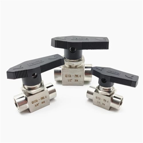 Female Thread Ball Valve G1/8" 1/4" 3/8" 1/2" 3/4" 304 Stainless Steel High Pressure 2 Way Panel Type Straight NPT Ball Valve(Thread type-NPT,3/4") von GQSKHLDEB