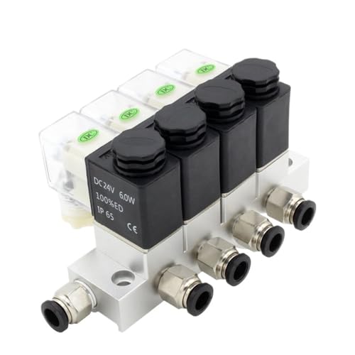 Solenoid Valve Normally Closed 2V025 AC220V DC12V24V multi-way combination type valve air magnetic Pneumatic 2V025-06 2V025-08(DC24V 6mm fittings,10F) von GQSKHLDEB