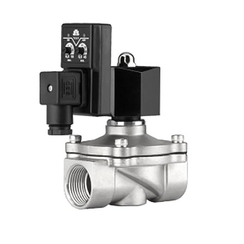 Timing Solenoid Valve AC220V DC24V Stainless Steel Solenoid Valve Time Control Solenoid Valve Suitable for Liquid, Gas, Oil(BSP-24V,DN32)(Npt-220v,DN65) von GQSKHLDEB