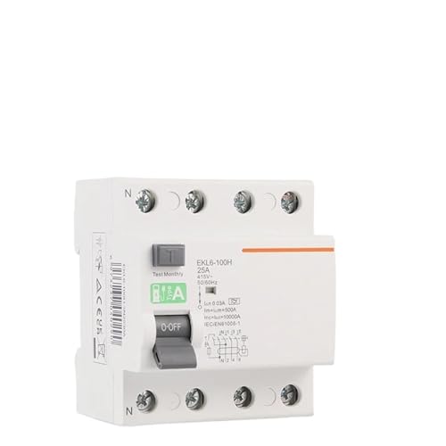 Type A RCD RCCB Electromechanic Residual Current Circuit Breaker 30ma 2 Pole10KA 3P+N 4P 40A DC 230V EKL6-100H(63A) von GQSKHLDEB
