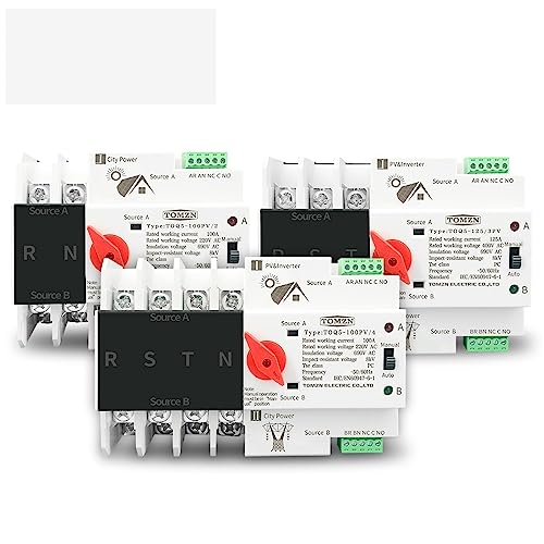 2P 3P 4P DIN-Schienen-ATS for PV und Wechselrichter Dual Power Automatic Transfer Selector Switches Unterbrechungsfrei 63A 100A 125A(2P,63A) von GQSSEFQCH