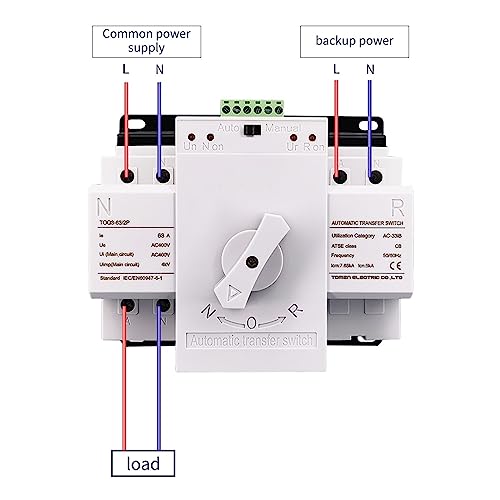 2P 63A 230V MCB Typ Dual Power Automatischer Übertragungsschalter ATS(2 input 1 output) von GQSSEFQCH