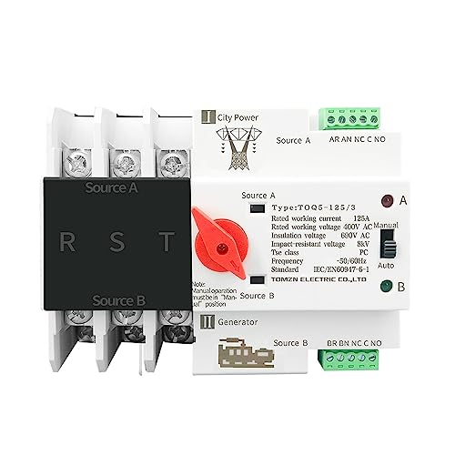 3P 3-Phasen-DIN-Schiene ATS Dual Power Automatic Transfer Switch Elektrische Wahlschalter Unterbrechungsfreie Stromversorgung 63A 100A 125A(63A) von GQSSEFQCH