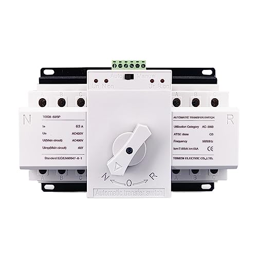 3P 63A 380V 50/60Hz 3-Draht-MCB-Typ Dual Power Automatischer Übertragungsschalter ATS von GQSSEFQCH