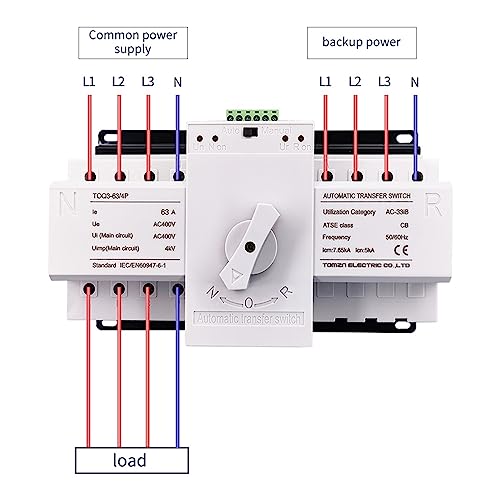 4P 63A 380V MCB Typ Dual Power Automatischer Übertragungsschalter ATS(2 input 1 output) von GQSSEFQCH
