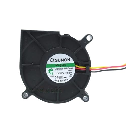 GB1206PHV3-AY Maglev Luftbefeuchter Radialventilator Industriegebläse Projektorgebläse Radialventilator DC12 V 0,5 W mit 3 Pins(2pin) von GQSSEFQCH