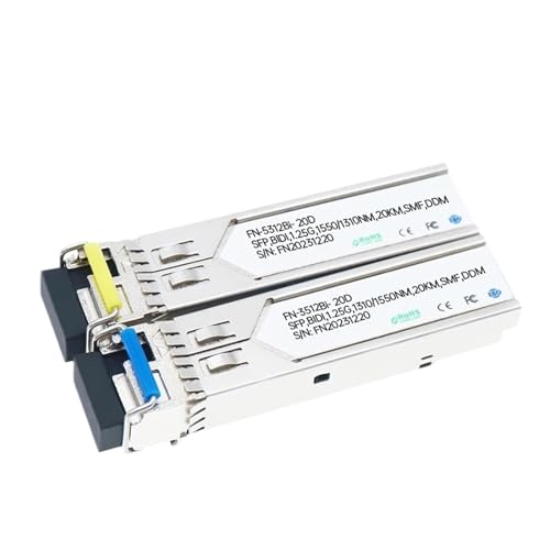 GQSSEFQCH LC Simplex Connector Transceiver SFP Single Mode Single Fiber Optical 1310nm/1550nm Ethernet Compatible with(1 Pair 20KM) von GQSSEFQCH