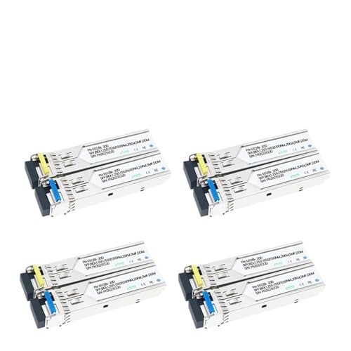 GQSSEFQCH LC Simplex Connector Transceiver SFP Single Mode Single Fiber Optical 1310nm/1550nm Ethernet Compatible with(4 Pair 20KM) von GQSSEFQCH