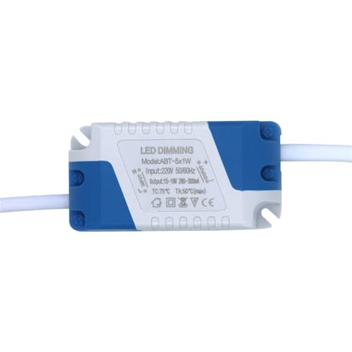 LED-Dimmtreiber-Transformator-Netzteil-Adapter 3 W 5 W 7 W 12 W 18 W 20 W AC220V 300 mA for LED-Panel-Licht-Downlight(5W DC15-18V) von GQSSEFQCH