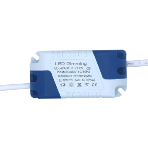 LED-Dimmtreiber-Transformator-Netzteil-Adapter 3 W 5 W 7 W 12 W 18 W 20 W AC220V 300 mA for LED-Panel-Licht-Downlight(6-7W DC18-23V) von GQSSEFQCH