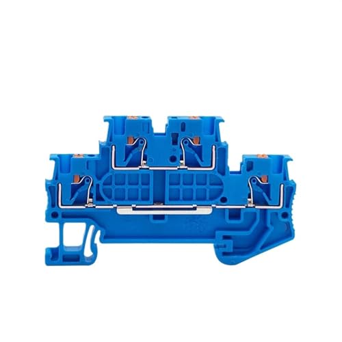 PTTB 1.5/S Doppelstock-Push-in-Din-Schienen-Klemmenblock 4-Leiter PT 1,5 mm² Kabel-Elektrodraht-Anschluss PTTB1.5 PTTB-1.5 (Color : Blue, Size : 10 Pcs) von GQSSEFQCH