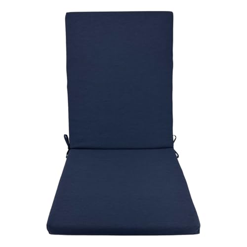 GQTYBZ Hochlehner Auflage, Dick Polster Gartenstuhlauflage, Tiefes Stuhlkissen Mit RüCkenlehne FüR Terrasse, SchaukelstüHle, Liegen Und Liegen (Marineblau, 45 * 48 * 60 * 3cm) von GQTYBZ