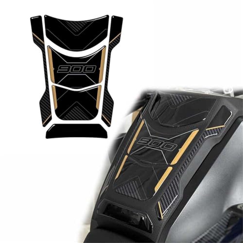 GQUIKGW Motorradaufkleber 3D-Harz-Schutzaufkleber Für Voge Für Valico 900DSX 900 DSX 2024 Tankpad-Aufkleber Motorradzubehör(Orange) von GQUIKGW