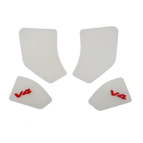 GQUIKGW Motorradaufkleber Für Ducati Panigale V4S Streetfighter V4 2021 2020 2019 2018 Motorrad-Tankaufkleber, Knieschoner, Gummiaufkleber(White) von GQUIKGW