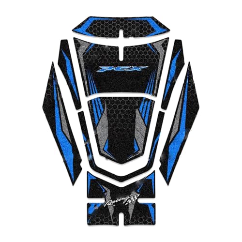 GQUIKGW Motorradaufkleber Tankschutz Motorrad-Tankpad-Aufkleber Aus Kohlefaser Für H-ONDA PCX 160 150 125 2021 2022 2023 2024(Blu) von GQUIKGW
