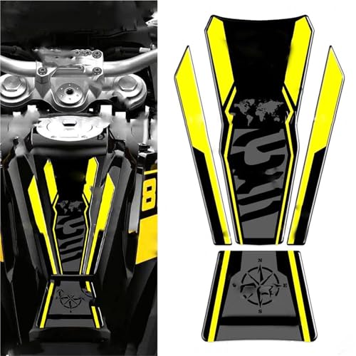 Motorradaufkleber Aufkleber, Zubehör, 3D-Motorrad-Tankpad-Aufkleber, Schutzaufkleber Für BMW F850GS F750GS 2020–2024 2023 2022 2021(Yellow) von GQUIKGW