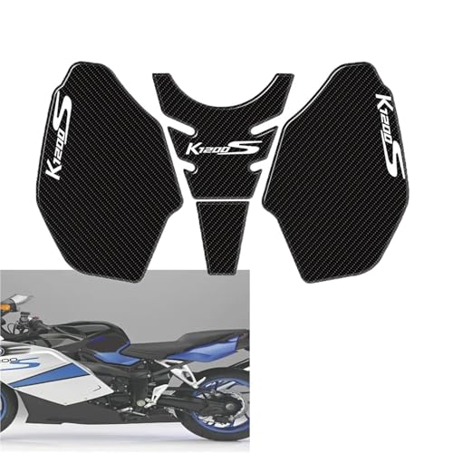 Motorradaufkleber Motorrad Kraftstofftank Aufkleber Pad Für BMW K1200S K 1200S 2003-2009 2008 2007 2006 2005 2004 Schutz Abziehbilder Kit Zubehör(White) von GQUIKGW