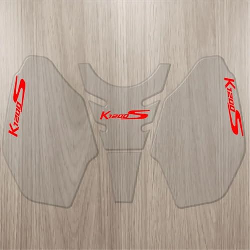 Motorradaufkleber Motorrad Schutz Abziehbilder Kit Kraftstoff Tank Aufkleber Pad Zubehör Für BMW K1200S K 1200S 2003-2009 2008 2007 2006 2005 2004(Rosso) von GQUIKGW