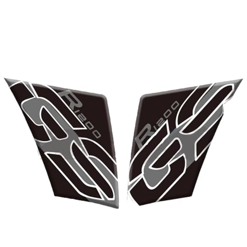 Motorradaufkleber Motorrad Seite Reflektierende Film Aufkleber Schutz Für BMW R 1200 GS R1200GS 2011 Tankdeckel Decals Zubehör(Nero) von GQUIKGW
