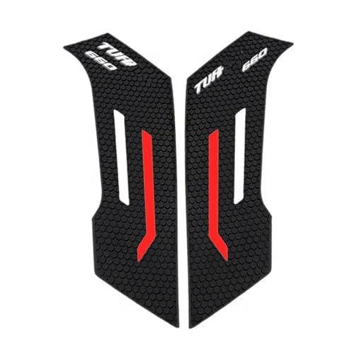 Motorradaufkleber Motorradaufkleber Tankpad Für Aprilia Für TUAREG 660 Für 2021 2022 2023 – Gummiaufkleber(Rosso) von GQUIKGW
