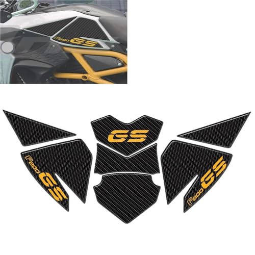 Motorradaufkleber Motorradzubehör Für BMW F800 GS Adventure F800GS ADV 2013 2014 2015 2016 2017 2018 3D-Aufkleber Tankpad Schutzaufkleber(Orange) von GQUIKGW
