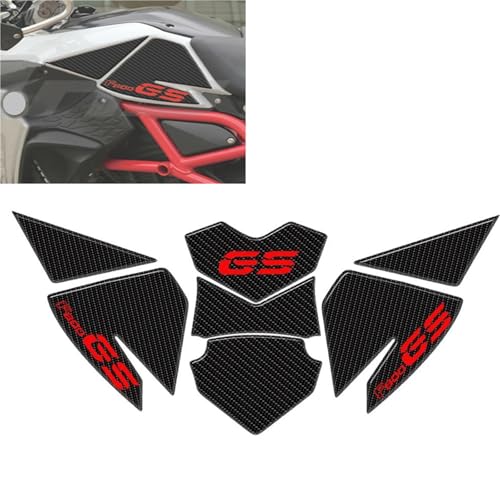 Motorradaufkleber Motorradzubehör Für BMW F800 GS Adventure F800GS ADV 2013 2014 2015 2016 2017 2018 3D-Aufkleber Tankpad Schutzaufkleber(Rosso) von GQUIKGW