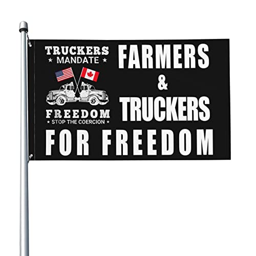 3x5 Amerika Freiheitskonvoi 2022 Flagge Stop The Mandates Flagge Mandat Freiheitsunterstützung Trucker-Konvoi Flagge Mandat Kostenlose Außenflagge mit Metallösen, kein Fahnenmast von GQWJKSZ