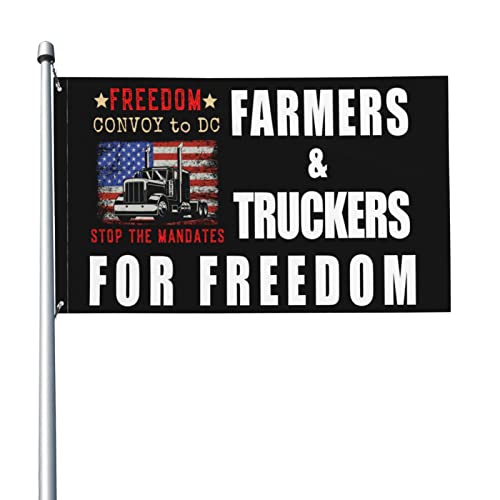3x5 Amerika Freiheitskonvoi 2022 Flagge Stop The Mandates Flagge Mandat Freiheitsunterstützung Trucker-Konvoi Flagge Mandat Kostenlose Außenflagge mit Metallösen, kein Fahnenmast von GQWJKSZ