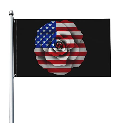 Amerikanische Flagge, Rosenflagge, 3 x 5 Fuß, Banner, Poster, dekorativer Hintergrund, Wanddekoration, Polyester, für Garten, Hof, Haus, Esszimmer und Außenbereich Amerikanische Flagge, Rosenflagge, 3 x 5 Fuß, Banner, Poster, dekorativer Hintergrund, Wanddekoration, Polyester, für Garten, Hof, Haus, Esszimmer und Außenbereich von GQWJKSZ