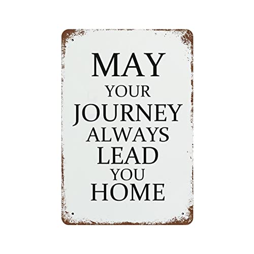 Beauty Vintage-Blechschild „May Your Journey Lead You Home, Wandkunst, Dekor, Metallschild, Zitat, Pub, Diner, Café, Poster, Zuhause, Bar, Club, Garten, Bauernhof, Garage, Dekoration, 20,3 x 30,5 cm Beauty Vintage-Blechschild „May Your Journey Lead You Home, Wandkunst, Dekor, Metallschild, Zitat, Pub, Diner, Café, Poster, Zuhause, Bar, Club, Garten, Bauernhof, Garage, Dekoration, 20,3 x 30,5 cm von GQWJKSZ
