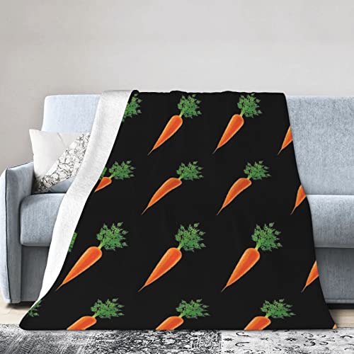 Carrot Funny Flannel Blanket Ultra Soft Micro Fleece Throw Blankets Warm Air Conditioning Lightweight Bedding for Sofa Couch Chair All Season von GQWJKSZ