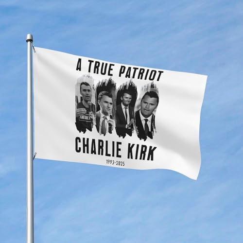Charlie Kirk, ein wahrer Patriot, Heimflagge, 60 x 90 cm, für Veranda, Außen- und Innenbereich, Hinterhof, Rasen, hängende Dekoration, Hofflagge, Banner, Schild Charlie Kirk, ein wahrer Patriot, Heimflagge, 60 x 90 cm, für Veranda, Außen- und Innenbereich, Hinterhof, Rasen, hängende Dekoration, Hofflagge, Banner, Schild von GQWJKSZ
