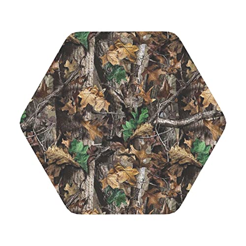 Cold Tree Lederuntersetzer mit Camouflage-Aufdruck, 6er-Set, Kaffee-Tee-Untersetzer, Vier Formen zur Auswahl Cold Tree Lederuntersetzer mit Camouflage-Aufdruck, 6er-Set, Kaffee-Tee-Untersetzer, Vier Formen zur Auswahl von GQWJKSZ
