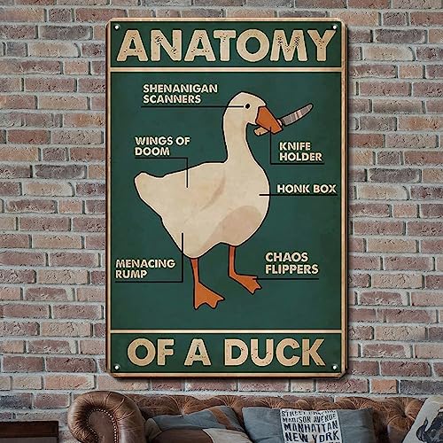 Ente, Gans, Dekor, lustige Schilder, süßes Tier-Poster, Retro-Blechschild – Anatomie einer Gans – 20,3 x 30,5 cm, Vintage-Metall-Blechschild, lustiges Poster, Gans-Dekor für Badezimmer, Büro, Schlafzi Ente, Gans, Dekor, lustige Schilder, süßes Tier-Poster, Retro-Blechschild – Anatomie einer Gans – 20,3 x 30,5 cm, Vintage-Metall-Blechschild, lustiges Poster, Gans-Dekor für Badezimmer, Büro, Schlafzi von GQWJKSZ