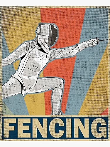 Fechten-Poster, Retro-Vintage-Kunst, Wandposter, ohne Rahmen, Metall-Blechschild, 20,3 x 30,5 cm Fechten-Poster, Retro-Vintage-Kunst, Wandposter, ohne Rahmen, Metall-Blechschild, 20,3 x 30,5 cm von GQWJKSZ