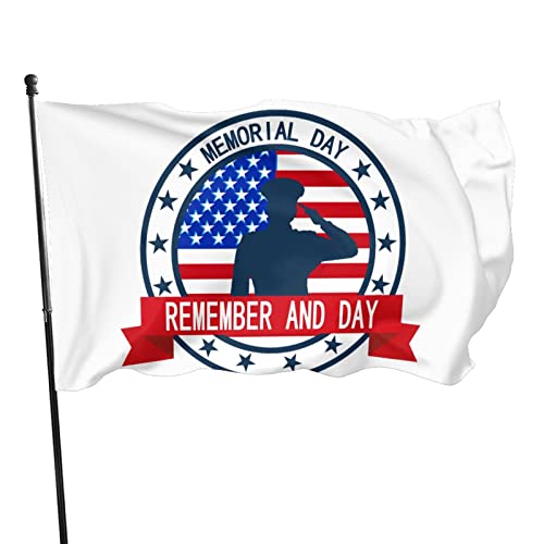 Flagge zum Gedenktag, 3 x 5 Fuß, Banner, Poster, dekorativer Hintergrund, Wanddekoration aus Polyester, für Garten, Hof, Haus, Esszimmer und Außenbereich Flagge zum Gedenktag, 3 x 5 Fuß, Banner, Poster, dekorativer Hintergrund, Wanddekoration aus Polyester, für Garten, Hof, Haus, Esszimmer und Außenbereich von GQWJKSZ