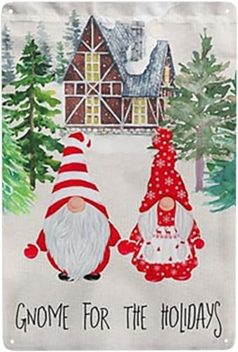 GQWJKSZ Blechschild „Gnome for The Holidays, Vintage-Plakette, Metallposter, Wanddekoration für Zuhause, Küche, Garage, Bar, Kneipe, Kunstdekor, Wandposter, Geschenk, 20,3 x 30,5 cm GQWJKSZ Blechschild „Gnome for The Holidays, Vintage-Plakette, Metallposter, Wanddekoration für Zuhause, Küche, Garage, Bar, Kneipe, Kunstdekor, Wandposter, Geschenk, 20,3 x 30,5 cm von GQWJKSZ