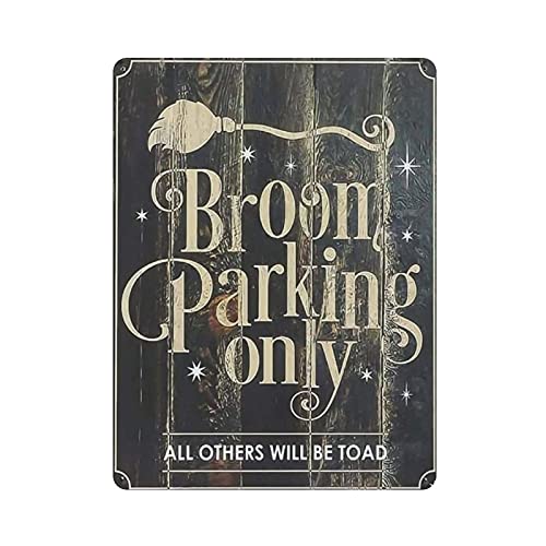 GQWJKSZ Broom Parking Only Vintage Eisen Home Bar Wanddekoration Kunstdruck Poster Restaurant Dekor 16x12in (40x30cm) von GQWJKSZ