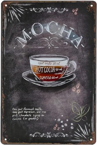 GQWJKSZ Retro-Metallschild, Vintage-Blechschild, Kaffeeschild für Plakette, Poster, Café, Wandkunst, Schild, 15,2 x 20,3 cm GQWJKSZ Retro-Metallschild, Vintage-Blechschild, Kaffeeschild für Plakette, Poster, Café, Wandkunst, Schild, 15,2 x 20,3 cm von GQWJKSZ