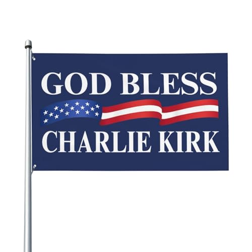 God Bless Charlie Kirk Flagge, 3 x 5 Flaggen, Banner mit Ösen für drinnen und draußen, Rasen, Hof, Gartendekoration God Bless Charlie Kirk Flagge, 3 x 5 Flaggen, Banner mit Ösen für drinnen und draußen, Rasen, Hof, Gartendekoration von GQWJKSZ